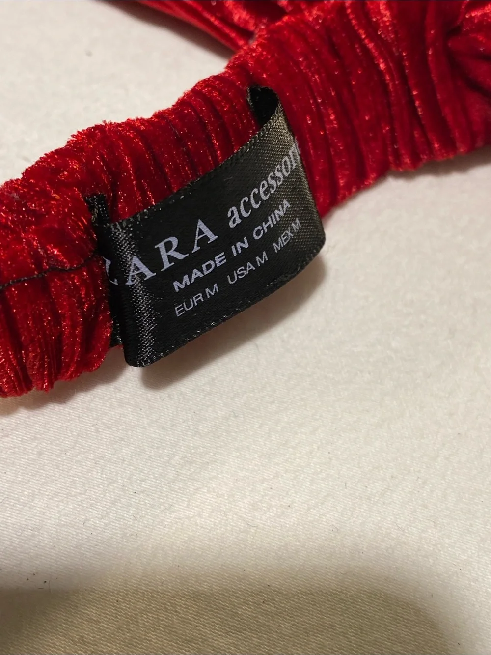 Zara Velvet Twist Headband in Deep Red